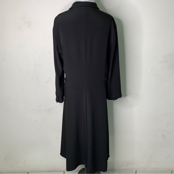 Armani Collezioni Women's Black Long Sleeve Button Down Maxi Dress Size 12 - Picture 6 of 16